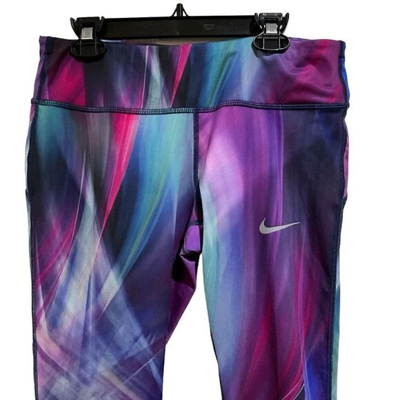 NIKE Dri Fit Running Yoga Leggings Multi-Color Size M - Picture 2 of 16